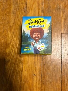 Bob Ross Talking Bobblehead w/ Mini Easel Book (NWT)